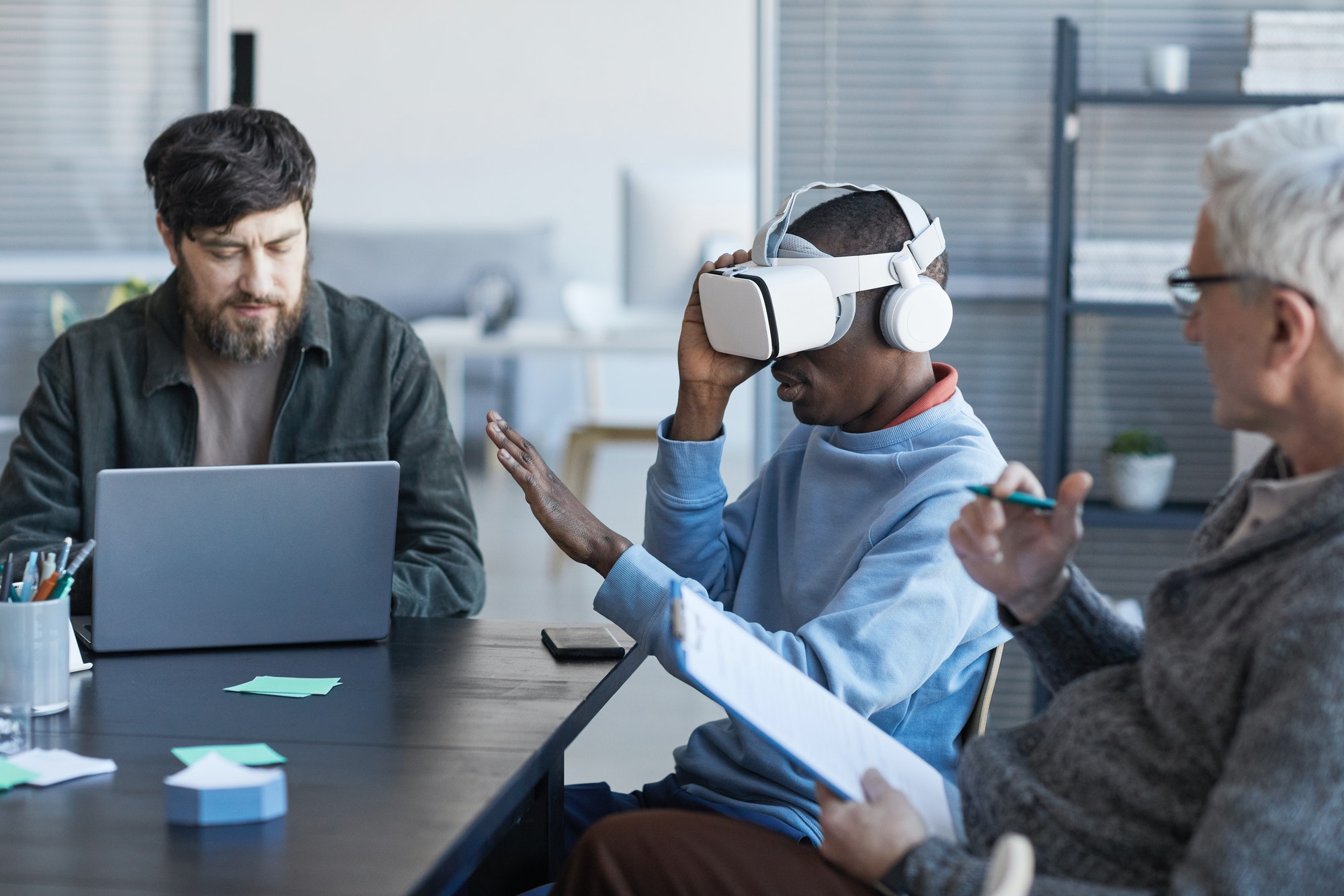 IT Team Testing VR in Office